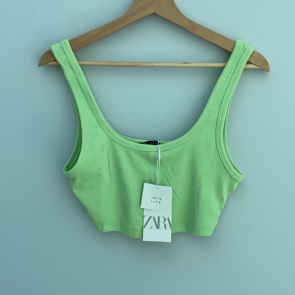 Zara Washed Effect Crop Top - Picture 3 of 6